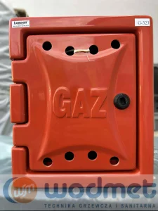 SZAFKA GAZOWA MAŁA G323 POD ZAWÓR (250x300x150) KLINKIER LAMINAT