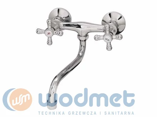 bateria zlewozmywakowa ścienna retro